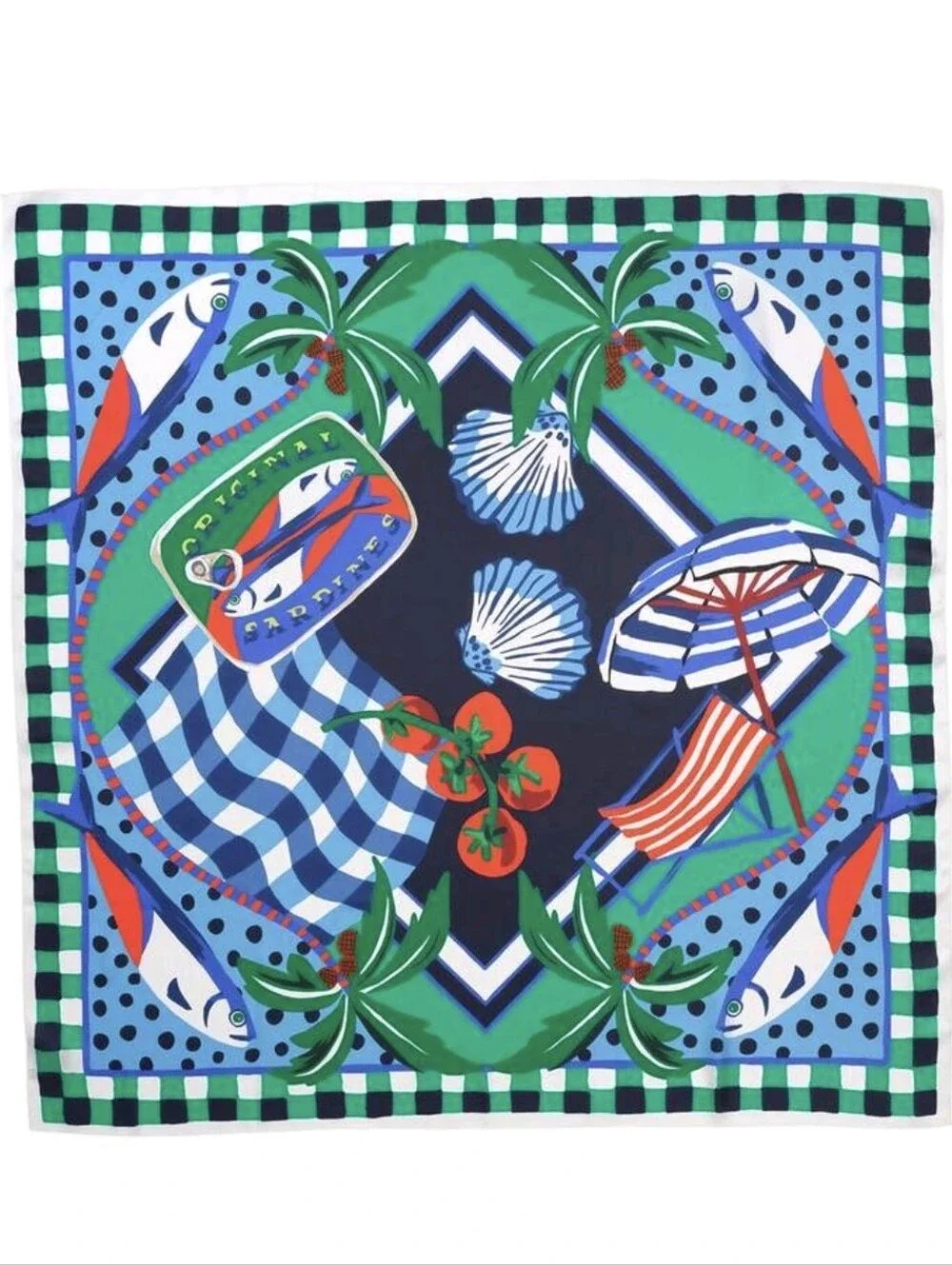 Coastal Beach Theme Scarf NEW